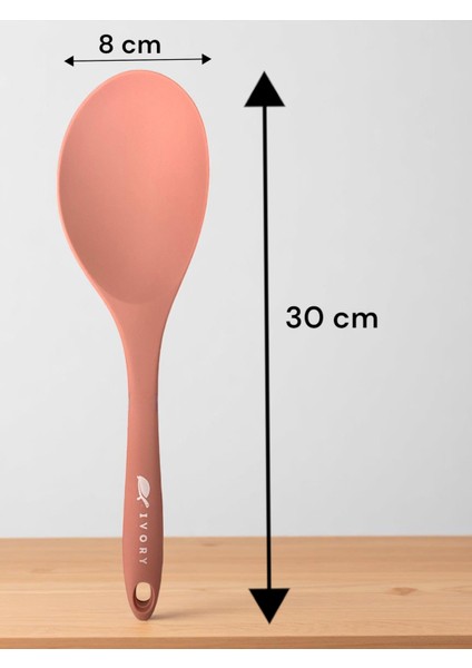 Isıya Dayanıklı Silikon Kevgir Kepçe Spatula Kaşık Maşa Seti (30-28-22-20 Cm) 8 Parça fiyatları