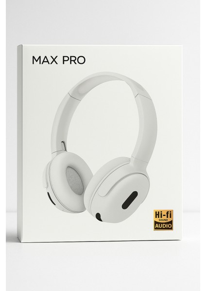 Max Pro Hi- Fi Sound Kablosuz Bluetooth 5. 3 Kulak Üstü Kulaklık | 30 Saat Bekleme Süresi | Gürültü Azaltıcı Mikrofon | Derin Bass – Beyaz fiyatları