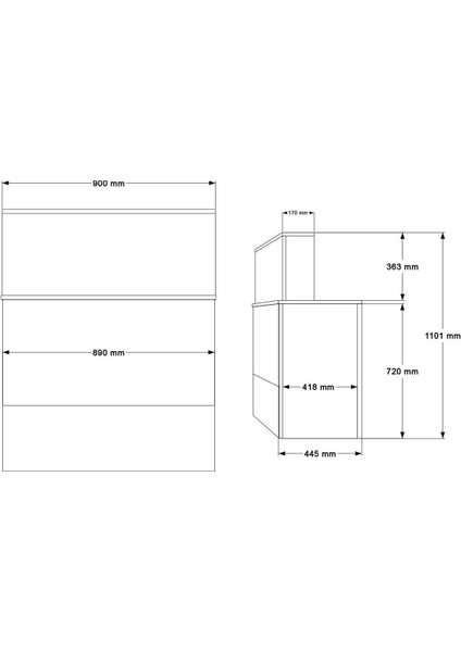 Bega H 90CM Ofis Karşılama Bankosu Beyaz BEG20-W