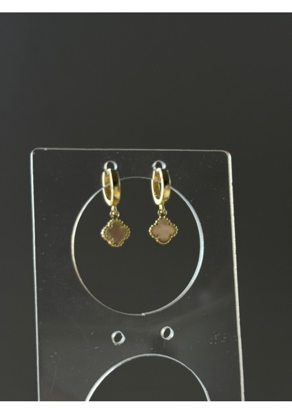 925 Ayar Gümüş 8 mm Cleef Model Sallantılı Halka Küpe modelleri