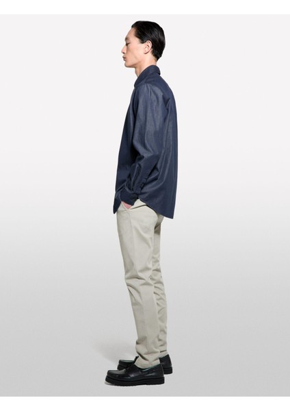 Sisley %100 Pamuk Klasik Yaka Relax Fit Gömlek Erkek Buz Mavisi Gömlek - 325P5UTXSQ04H modelleri