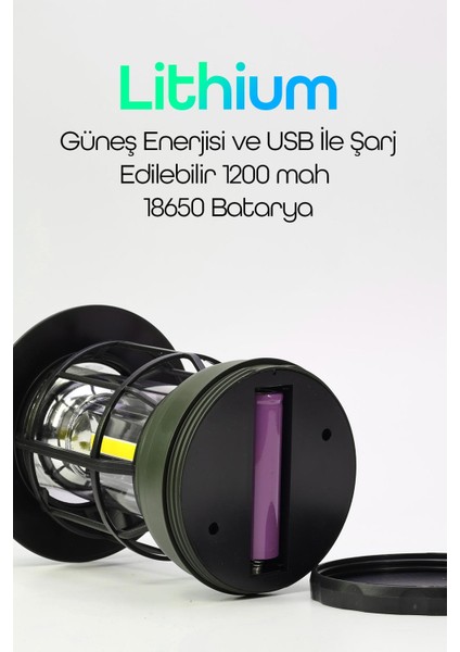 LED Şarjlı Kamp Lambası Işık Dimmer Ayarlı Askılı Portatif Işıldak El Feneri Gece Lamba Yeşil PR20 fırsatları