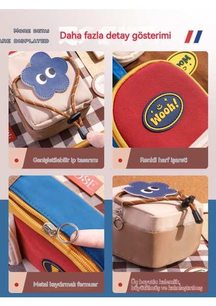 Retro Küçük Okul Çantası Renkli Kalem Çantası (Yurt Dışından) fiyatları
