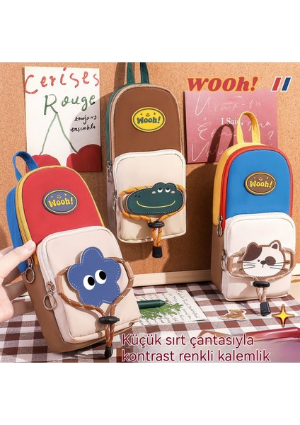 Retro Küçük Okul Çantası Renkli Kalem Çantası (Yurt Dışından) indirimleri