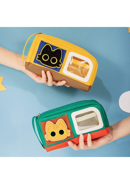 Kedi Velcro Büyük Kapasiteli Kalem Çantası (Yurt Dışından) fiyatları