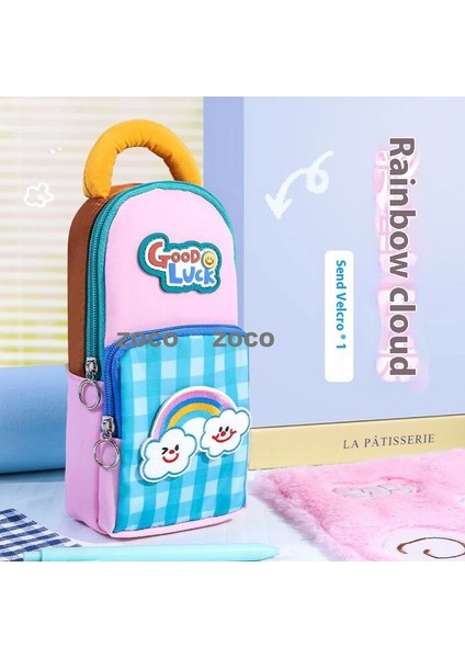 Yeni Basit Retro Tarzı Kırtasiye Çantası Ilkokul Öğrencileri Kırtasiye Çantası Dikey Kalem Çantası Kalem Kutusu (Yurt Dışından)