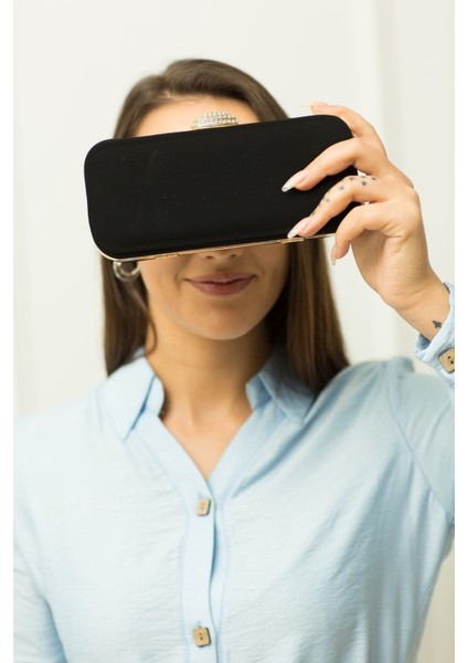 148 Süet Badem Taşlı Abiye Çanta | Taşlı ve Şık Gece Çantası fiyatları