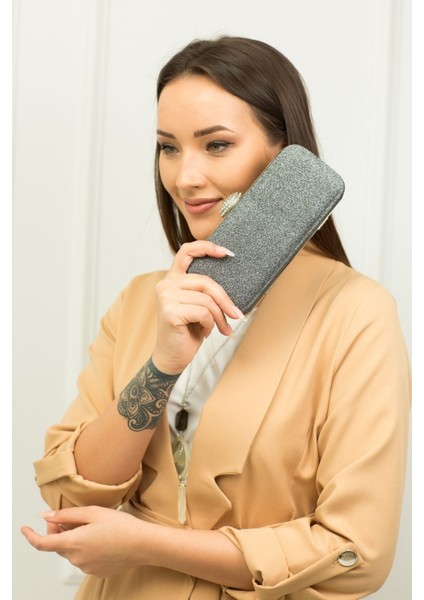 148 Kum Sim Badem Taşlı Abiye Çanta | Işıltılı ve Zarif Çanta