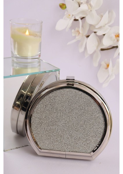 821 Yuvarlak Taş Işlemeli Abiye Çanta modelleri