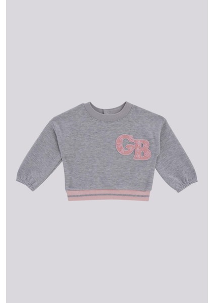Bg Store Kız Bebek Gri Sweatshirt