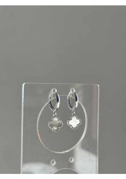 925 Ayar Gümüş 10 mm Cleef Model Sallantılı Halka Küpe