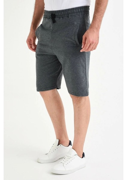 Erkek Antrasit Beli Lastikli Cepli Şort & Bermuda AS-200 modelleri