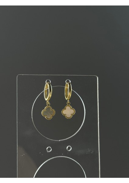 925 Ayar Gümüş 10 mm Cleef Model Sallantılı Halka Küpe modelleri