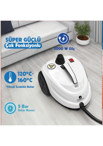 CLV-4041 Çok Fonksiyonlu 26 Parça Buharlı Temizleyici Paspas - Buharlı Temizlik Makinası indirimleri