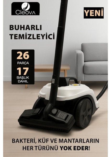 CLV-4041 Çok Fonksiyonlu 26 Parça Buharlı Temizleyici Paspas - Buharlı Temizlik Makinası fiyatları