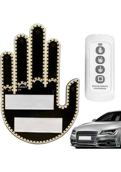 El Orta Parmak LED Kumandalı Araç Içi Reflektör Arka Cam El Simgesi modelleri