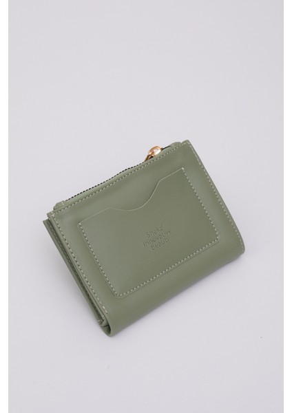 Mint Yeşil SHK70 Suni Deri Ön Cepli Bozuk ve Kağıt Para Bölmeli Kartlıklı Çıtçıt Kapatmalı Cüzdan