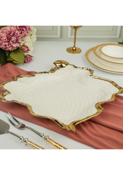 Albero Gold Sunum Tabak 38*35*4 cm