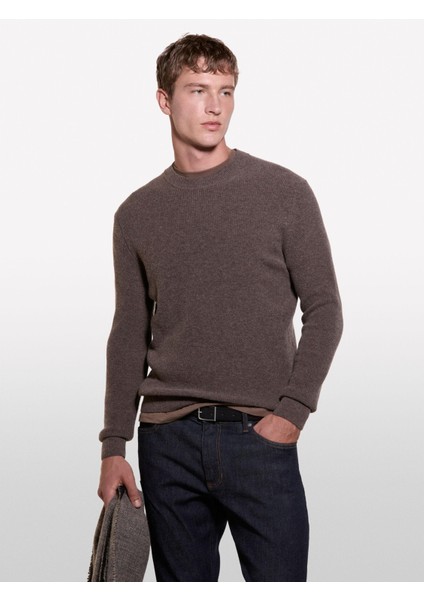 Sisley Yün Karışımlı Bisiklet Yaka Kazak Erkek 645 Kazak - 324A1044S100X