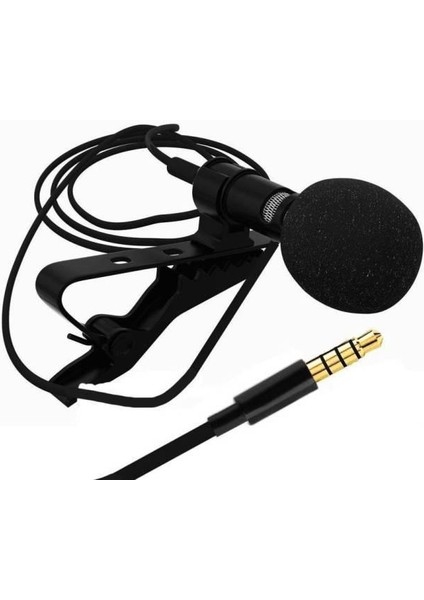 Laptop/Cep Telefonu Uyumlu Youtuber Yaka Mikrofonu 1.5 Metre