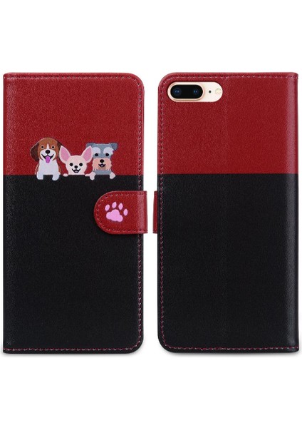 Iphone 7 Için Kılıf Artı/8 Artı Basit Iş Darbeye Cüzdan Deri (Yurt Dışından)