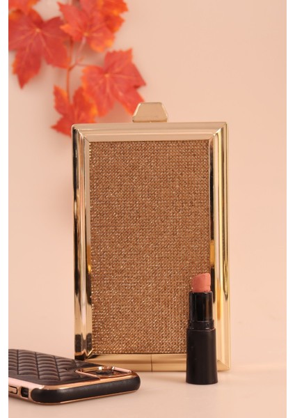 820 Kare Taş Detaylı Abiye Çanta