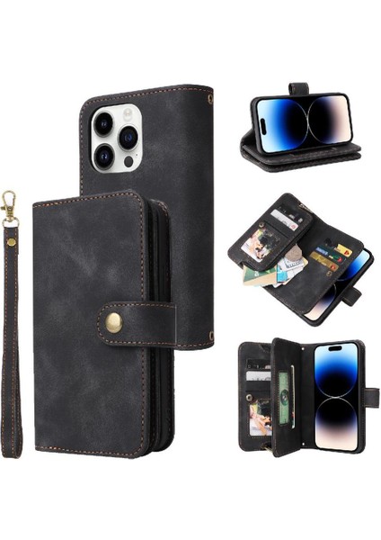 Iphone 13 Için Flip Case Pro Kart Yuvaları Çok Fonksiyonlu Cüzdan Darbeye (Yurt Dışından) indirimleri
