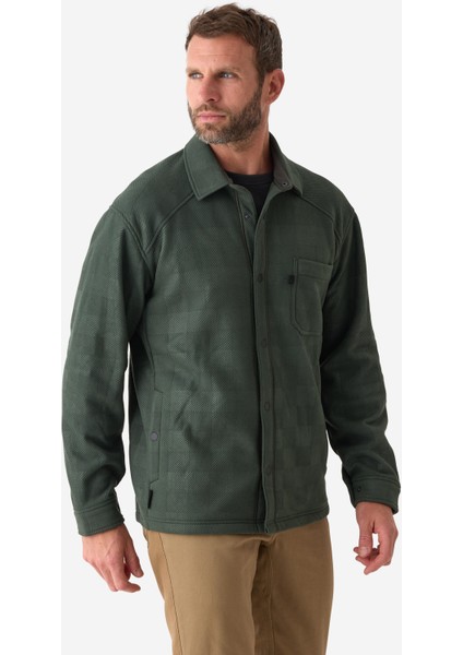 Solognac Erkek Uzun Kollu Oduncu Gömleği - Yeşil - Avcılık ve Doğa Gözlemi - 100
