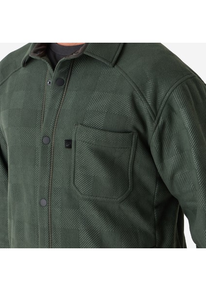 Solognac Erkek Uzun Kollu Oduncu Gömleği - Yeşil - Avcılık ve Doğa Gözlemi - 100 fırsatları