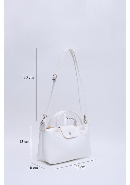 Beyaz SHK135 Suni Deri, Tek Bölmeli, Çift Askılı El, Kol ve Çapraz Omuz Çantası fiyatları