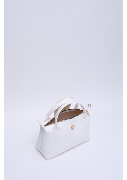 Beyaz SHK135 Suni Deri, Tek Bölmeli, Çift Askılı El, Kol ve Çapraz Omuz Çantası indirimleri