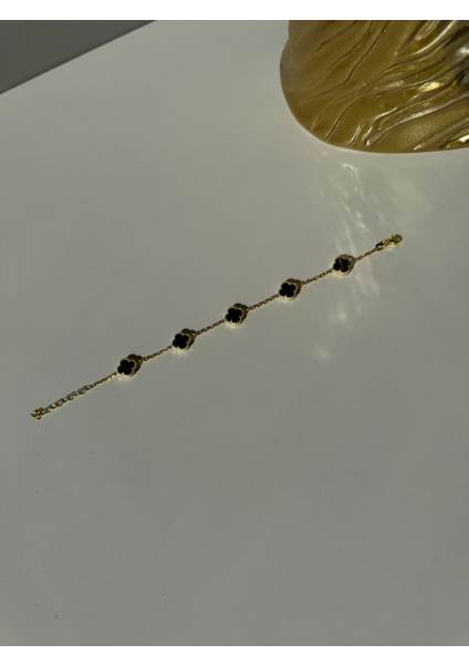 925 Ayar Gümüş Beşli Cleef Model 10 mm Yonca Bileklik fiyatları