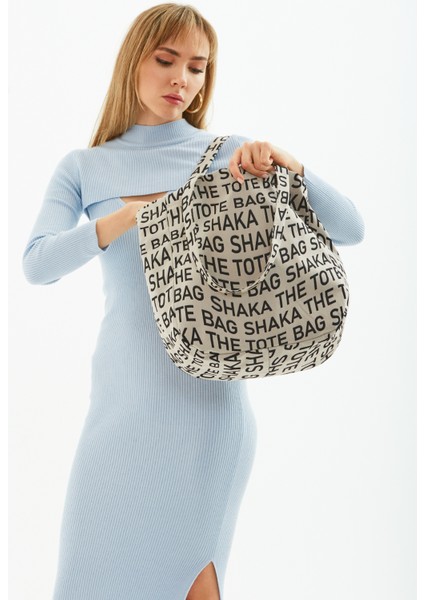 Vizon U50 Kanvas Kumaş ,tek Bölmeli,çıt Çıt Kapamalı,the Tote Bag Baskılı Kol ve Omuz Çantası