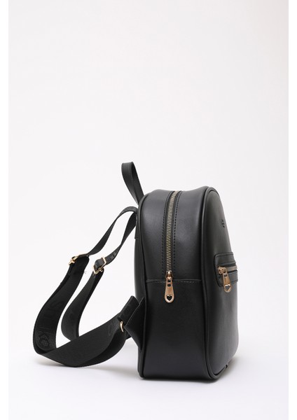 Siyah Shk200 Deri 2 Bölmeli Fermuarlı Yazılı Kolon Askılı Sırt Çantası U:26 E:22 G:9 Cm fiyatları