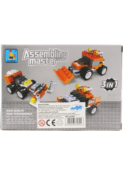Ausini Assembling Master 3 In 1 66 Parça Traktörler modelleri