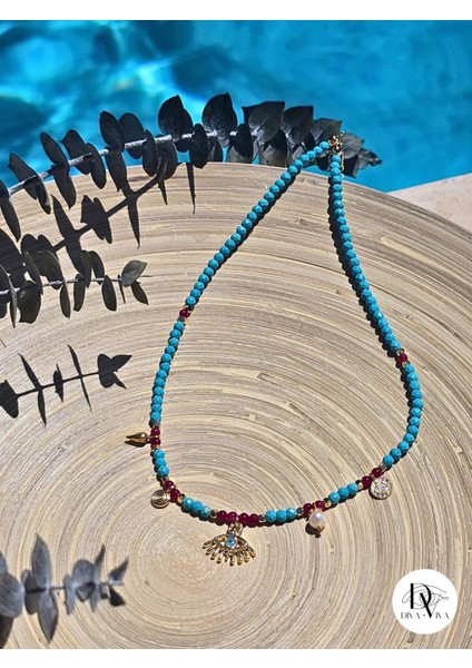 - Azure Amulet Turkuaz Göz Detaylı Kadın Kolye modelleri