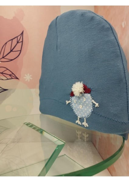 Desenli Bebek Bere - Mavi - Organik & El Yapımı modelleri