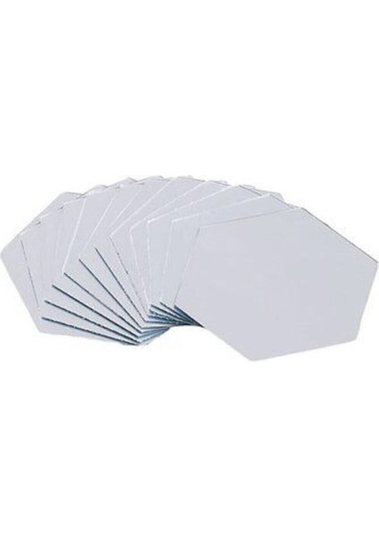 Şık Gümüş Renkli Bal Peteği Pleksi Ayna Seti, 5 Adet, Dekoratif ve Parlak Tasarım fırsatları