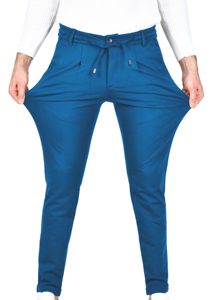 Beli Lastikli Slim Fit Likralı Duble Paça Penye Spor Pantolon 2502385 fırsatları