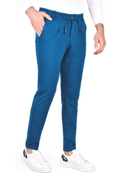 Beli Lastikli Slim Fit Likralı Duble Paça Penye Spor Pantolon 2502385 indirimleri