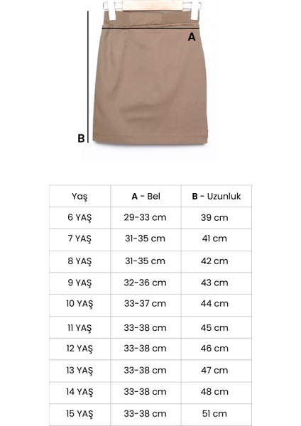 Kız Çocuk Beli Lastikli Okul Kaşkorse Şort Etek 8637