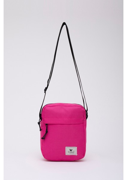 Fuşya U12 Imperteks Kumaş, Fermuarlı 2 Bölmeli ,ayarlanabilir Askılı, Kol ve Omuz Çantası