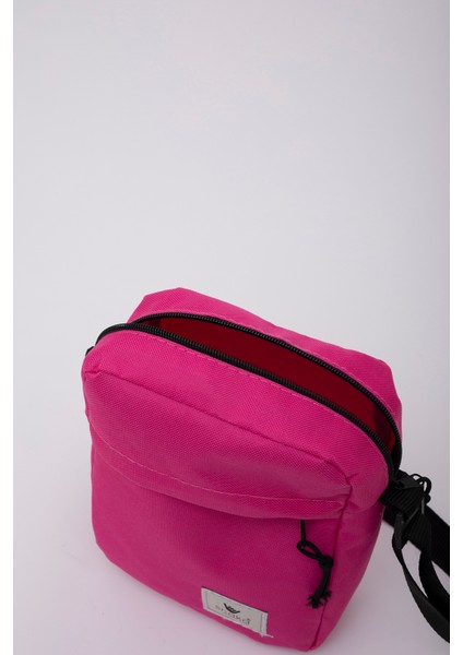 Fuşya U12 Imperteks Kumaş, Fermuarlı 2 Bölmeli ,ayarlanabilir Askılı, Kol ve Omuz Çantası
