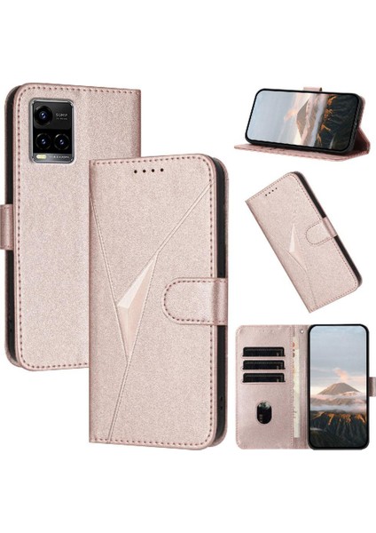 Kart Yuvaları Premium ile Kickstand Fonksiyonu ile Vıvo Y33S 4g Için Flip Case (Yurt Dışından)