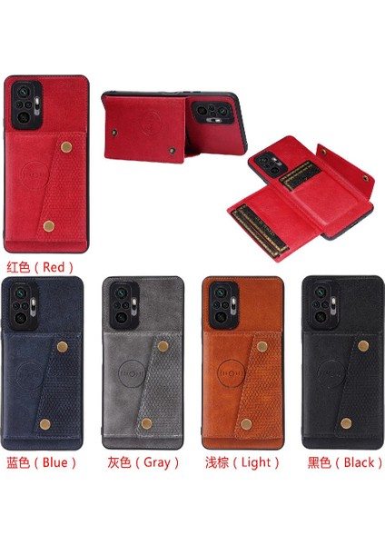 Cüzdan Durumda Xiaomi Redmi Not 10 Pro 4g Cüzdan Kılıf Buit Demir Kart (Yurt Dışından)