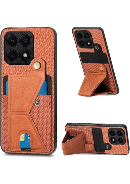 Onur Için Kılıf X8A Braketi Manyetik Tasarım Cardholder Standı Fonksiyonu (Yurt Dışından)