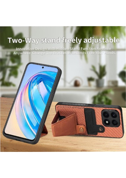 Onur Için Kılıf X8A Braketi Manyetik Tasarım Cardholder Standı Fonksiyonu (Yurt Dışından) indirimleri