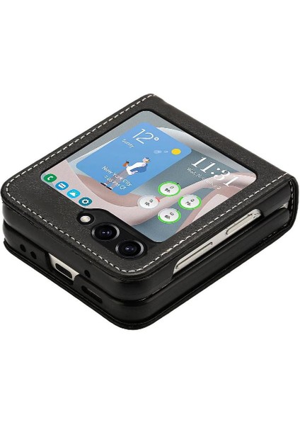 Samsung Galaxy Z Flip 6 5g Için Flip Case Kart Yuvası ile Pu Deri ile (Yurt Dışından) modelleri