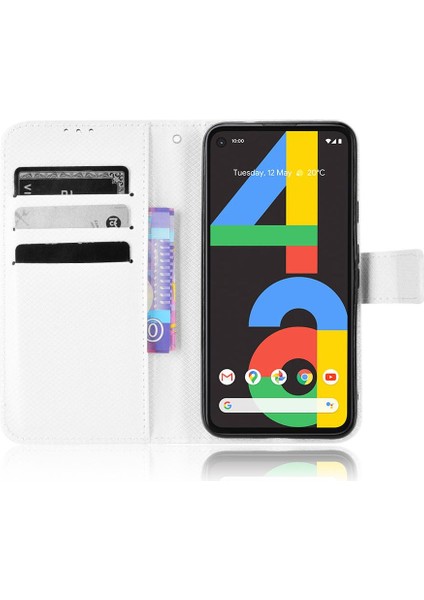 Google Piksel 4A 4g Kickstand Kart Tutucu Kapak Manyetik Cüzdan Için Kılıf (Yurt Dışından) modelleri