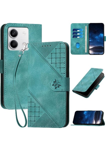 Xiaomi Redmi Not 13 Için Flip Case 5g Ayrılabilir El Kayışı ile Kabartmalı (Yurt Dışından)